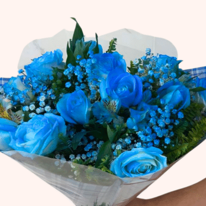 Buquê 12 Rosas Azúis